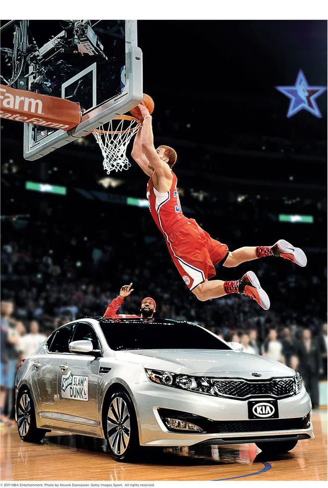 Juliococo's tweet image. McClung superó a Blake, pasó por encima del carro, Blake saltó por el capó.

McClung es mucho más pequeño, es arte, sublime.

#DunkContest