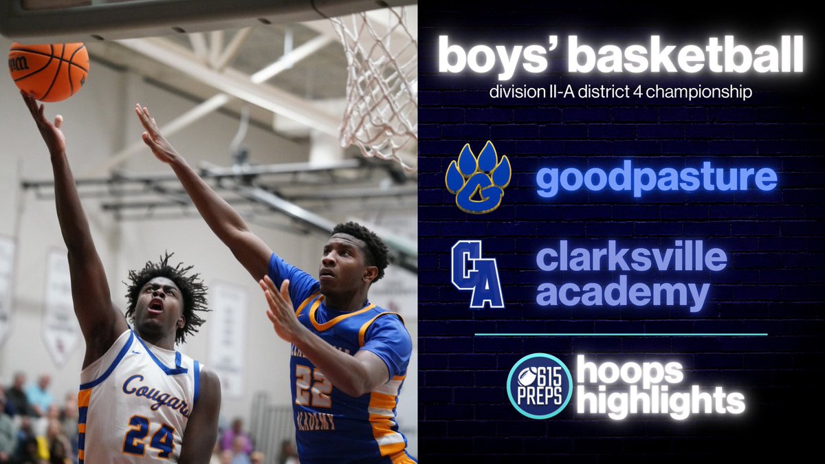 Joe Spears🏈🏀 (@joe_spears7) on Twitter photo Four players finished in double figures for Goodpasture (<a href="/GCSHoops/">Goodpasture Basketball 🏀</a>) as the Cougars beat Clarksville Academy for their third district title in a row.
Check out full highlights from their win here: youtu.be/wLKMZhecFUY?si… Four players finished in double figures for Goodpasture (<a href="/GCSHoops/">Goodpasture Basketball 🏀</a>) as the Cougars beat Clarksville Academy for their third district title in a row.
Check out full highlights from their win here: youtu.be/wLKMZhecFUY?si…