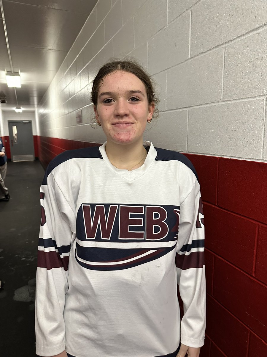 WEB battled hard but came up short 2-1 in OT against Hanover. Goal by Evelyn Concannon. Assists by Rachel Spooner and Bella Armando. 

Player of the game: Evelyn Concannon