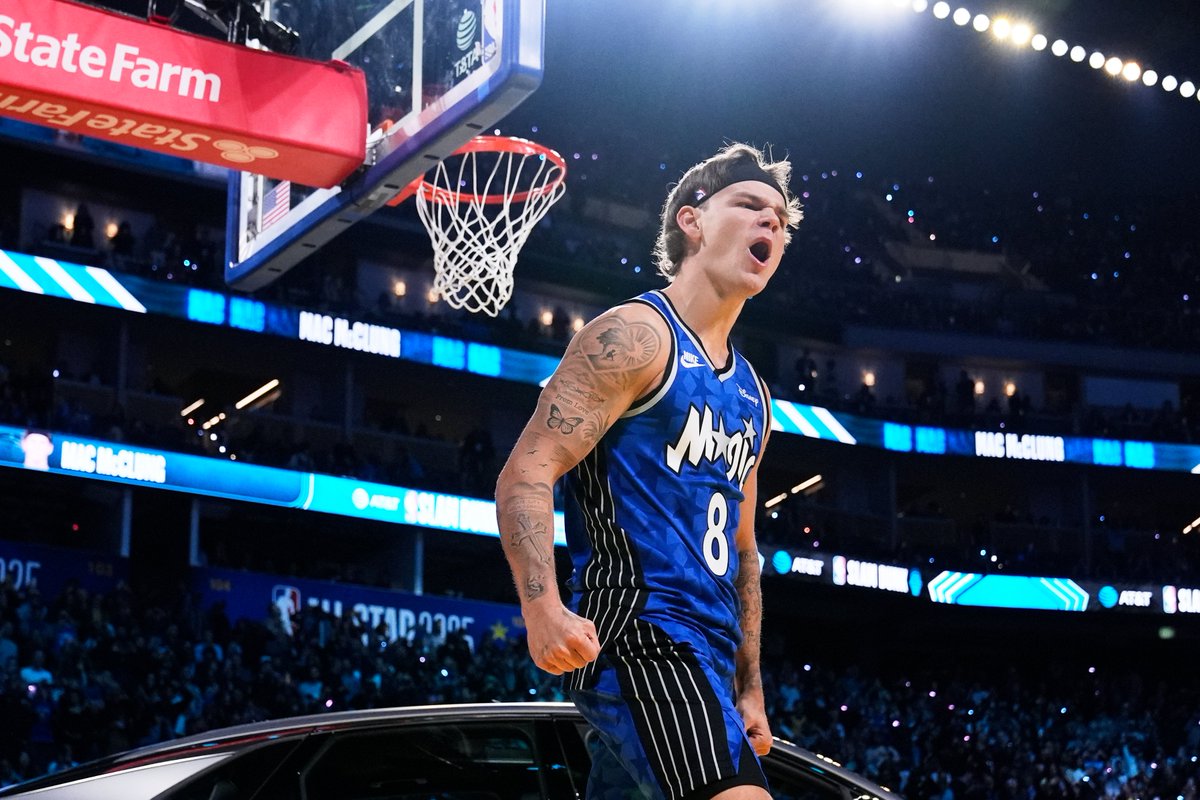 As you already gathered, that was the best performance by Mac McClung (Gate City) in any of his three #NBA Slam Dunk Contests

2025: 50, 50, 50, 50
2024: 48, 49.4, 48.8, 50
2023: 50, 49.8, 50, 50