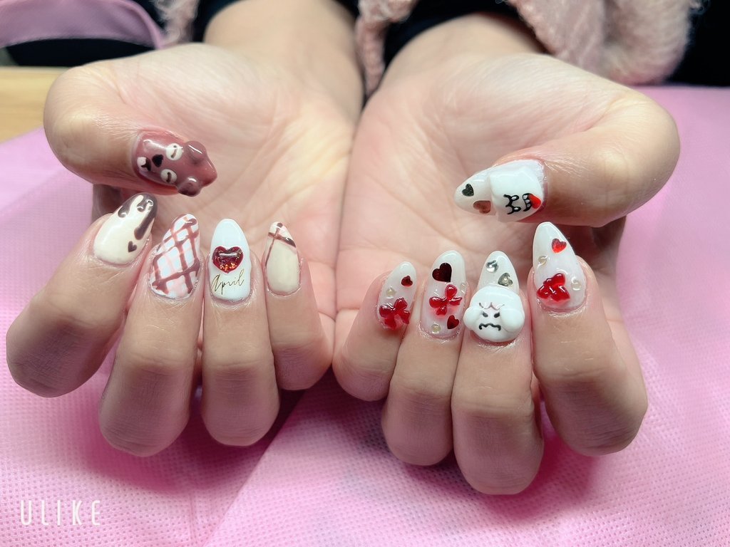 _morun's tweet image. お茶子にやって貰ったネイル可愛すぎる💅★*