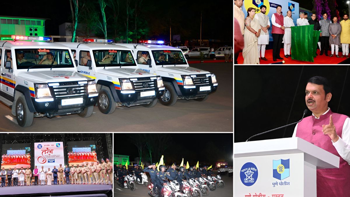 itspunenow's tweet image. 🚔 Pune News: CM Fadnavis honors police at #Tarang2025, launches 'Cop-24' for faster response times! 🚴‍♂️🚗
👉 39 new vehicles, tech-driven policing, and felicitations for exceptional officers.
#PunePolice #Cop24 #DevendraFadnavis #LawAndOrder #Pune
🔗 punenow.com/pune-chief-min…