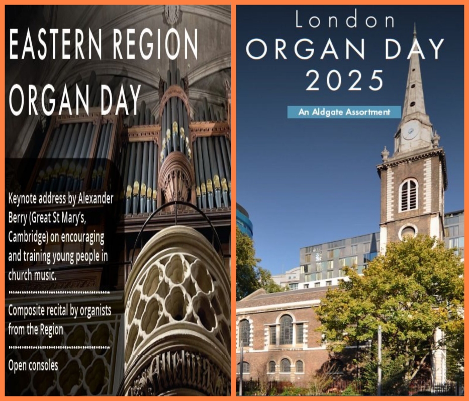 The IAO (Incorporated Association of Organists) has announced two regional organ days on 1st March and 31st May 25. They may also be of interest to people outside those area and full details are at: iao.org.uk/regional-organ…