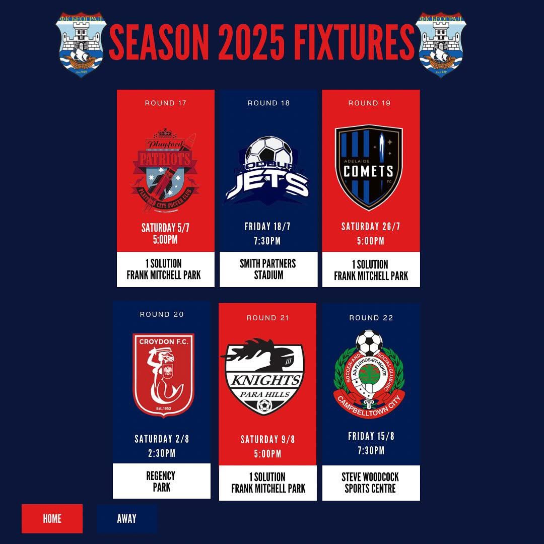 FK_Beograd's tweet photo. Season 2025 is just 7 days away, here are our season fixtures! #nplsa https://t.co/7Sfau4rqVK