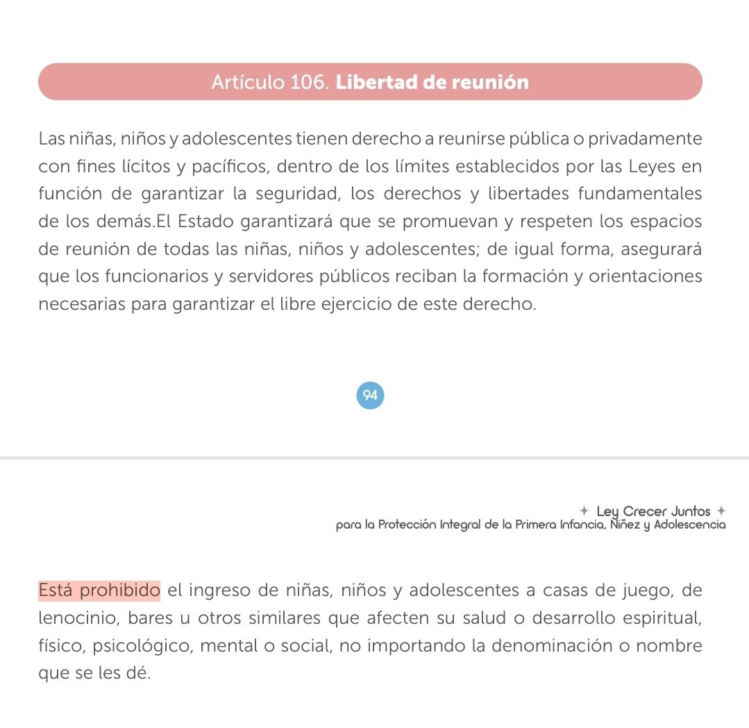 Lo acontecido en las fiestas patronales Lourdes, es un atentado a la salud mental/física de nuestra niñez y adolescencia.
El Estado debe tomar medidas para protegerles.
💠Constitución de la República
💠Código Penal
💠Ley Crecer Juntos
<a href="/nayibbukele/">Nayib Bukele</a> <a href="/AsambleaSV/">Asamblea Legislativa 🇸🇻</a> <a href="/CONAPINA_sv/">CONAPINA</a> <a href="/PGR_SV/">PGR El Salvador</a>