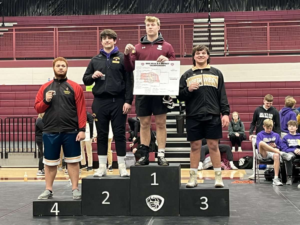 Your Fairbury Wrestling State Qualifiers! Dalton VanLaningham 138, Konrad Kuzelka 165, Layne Fees 285!! Proud of our dudes!! #JeffWrestling #KickALittle