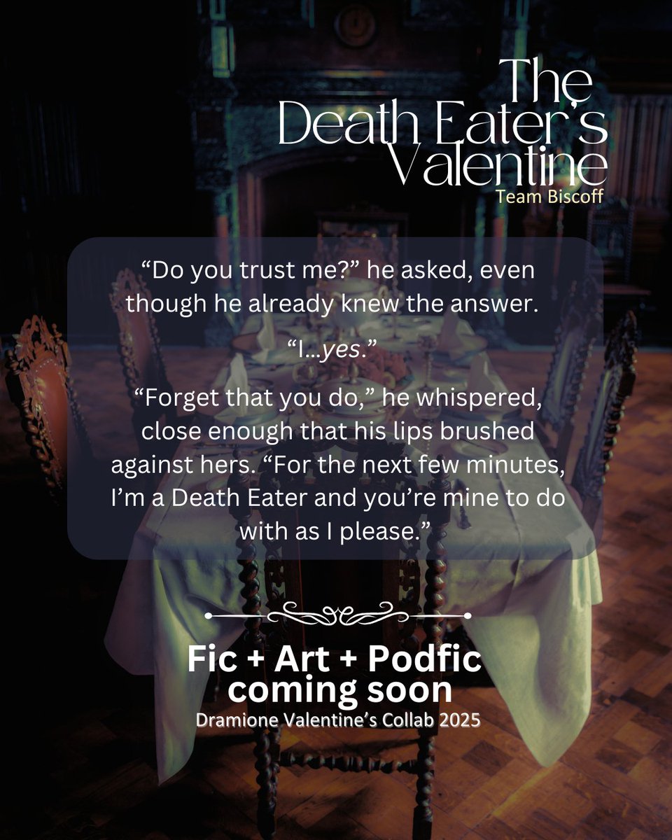 rizzle_writes's tweet image. Our Valentine's Day fic might be late (we got an extension, it's all my fault 🥲), but there are over 20+ other teams, all of whom published their work already! Check it out: instagram.com/thedramionearc…
Rest assured Team Biscoff will make the wait wortwhile!