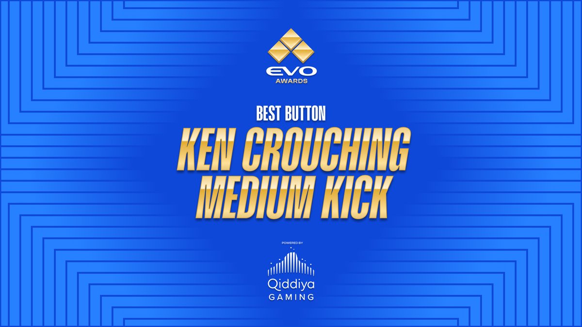 Evo's tweet photo. The award for Best Button at the inaugural #EvoAwards goes to: Ken's Crouching Medium Kick in Street Fighter 6! https://t.co/GgoDNLqSFh