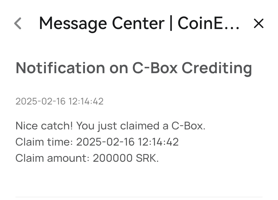 Maraming salamat @CoinexFilipino <a href="/sparkpointio/">SparkPoint</a> ! na received ko na 200k SRK!!

#CoinEx