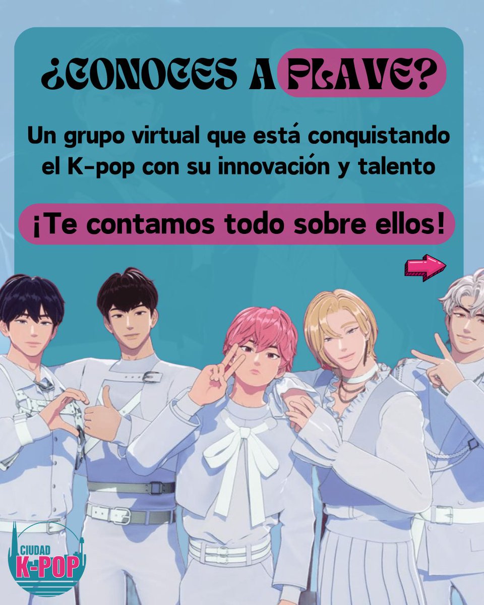 CiudadKpop's tweet photo. PLAVE es el grupo virtual que está revolucionando el K-pop, combinando talento real y tecnología para crear una experiencia única. 

¿Aún no los conoces?

Escúchalos y dinos qué te parece esta nueva era del K-pop. ¿Cuál es tu canción favorita? 👇

#CiudadKpop #PLAVE #KpopVirtual https://t.co/RslnYLpm9D