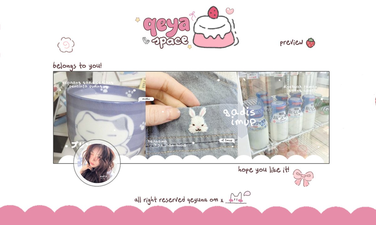 qeyuna's tweet image. help repost, thank you 💭

hai_! qeya ada bawa ready stock  rs layout imup chara moka, iroha dan wony wonyoung 🐈‍⬛️ . . . dengan price 7.000 — get ava png and free retext, pay qris dana and spay

#zonauang #zonaba #zonajajan