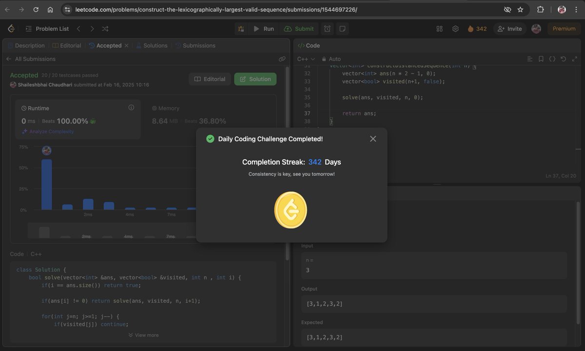 ShaileshWork's tweet photo. ☀️POTD @LeetCode :- 16 Feb 2025
🔗Problem Statement:-
https://t.co/NqfFVSWTh3
💡My Solution:-
https://t.co/XxW7vNMCDS
#LetCode #DSA #POTD #CPP https://t.co/kZEcldVJfy