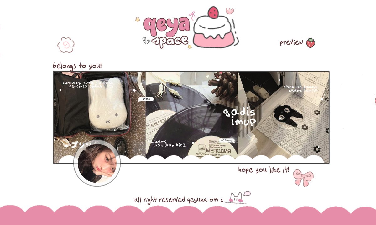 qeyuna's tweet image. help repost, thank you 💭

hai_! qeya ada bawa ready stock  rs layout imup chara moka, iroha dan wony wonyoung 🐈‍⬛️ . . . dengan price 7.000 — get ava png and free retext, pay qris dana and spay

#zonauang #zonaba #zonajajan