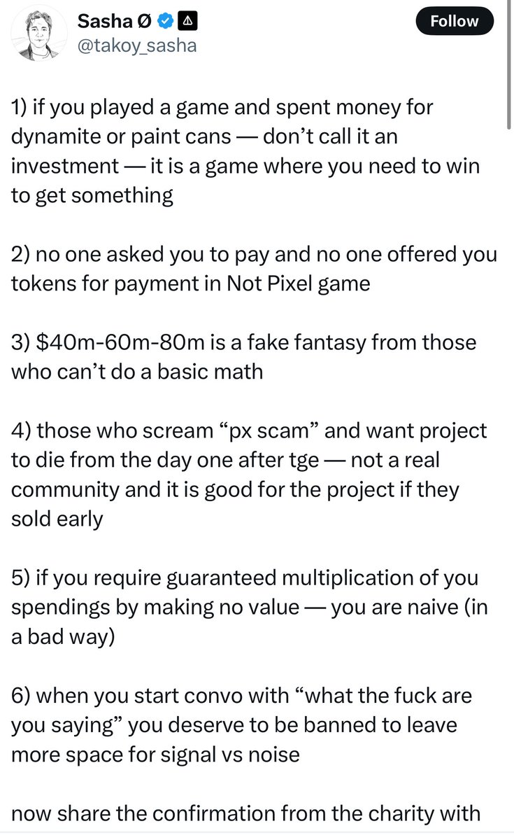 Why the f**k he did not write ✍️ this shit rules at the beginning of the game?
You all know why ?

Because Sasha is a scammer.
😂😂😂😂😂😂😂😂😂
<a href="/takoy_sasha/">Sasha</a> 
<a href="/telegram/">Telegram Messenger</a> 
@thenotcoin 
<a href="/notpixelx/">Not Pixel</a>