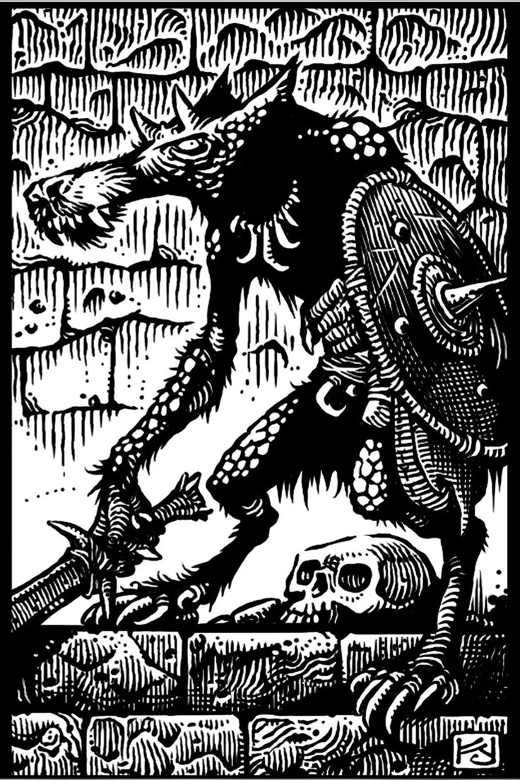 DieinPlace's tweet image. Kobold by Kennon James.