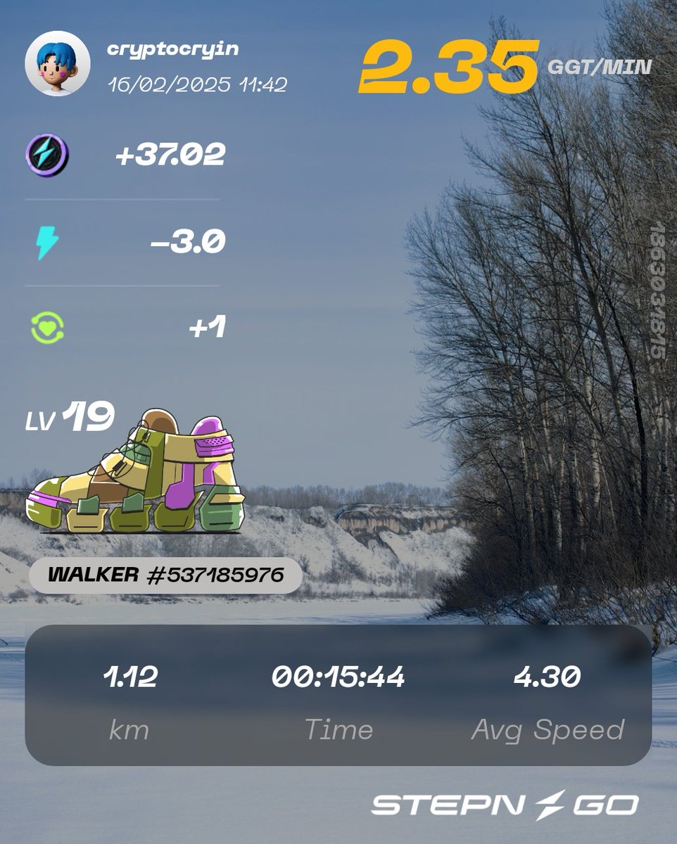 trial sneaker 6 energy for new players:
G1116FBy55mS
#STEPN #STEPNGO $GGT