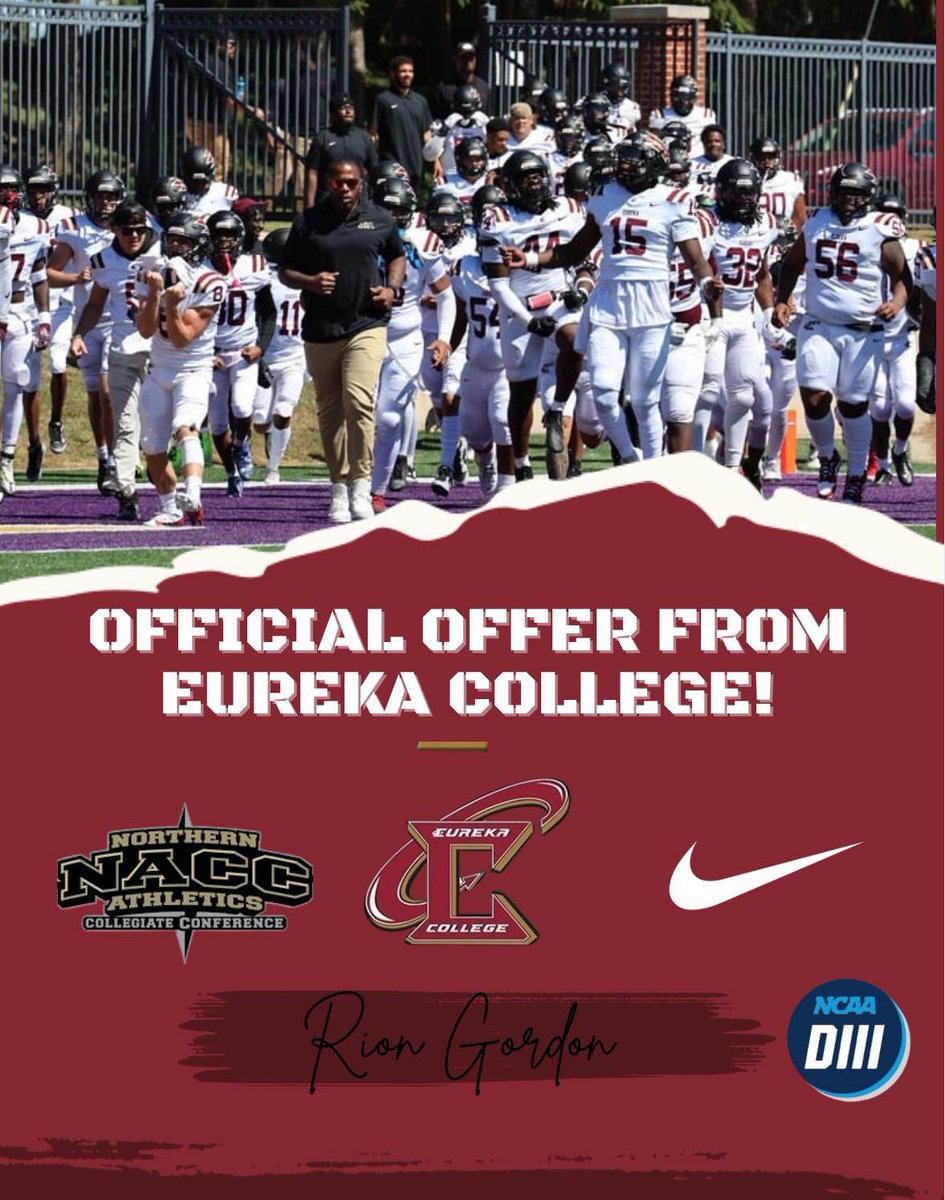 #AGTG I’m blessed to receive an offer from Eureka College <a href="/trainwrecker_62/">Dwayne Wallace</a> <a href="/CoreyFountain6/">Corey Fountain</a> <a href="/jp_williams53/">Jake Williams</a> <a href="/CoachMackey42/">Marvin Brody Mackey</a> <a href="/CoachGGreenNCSA/">CoachGGreenNCSA</a>