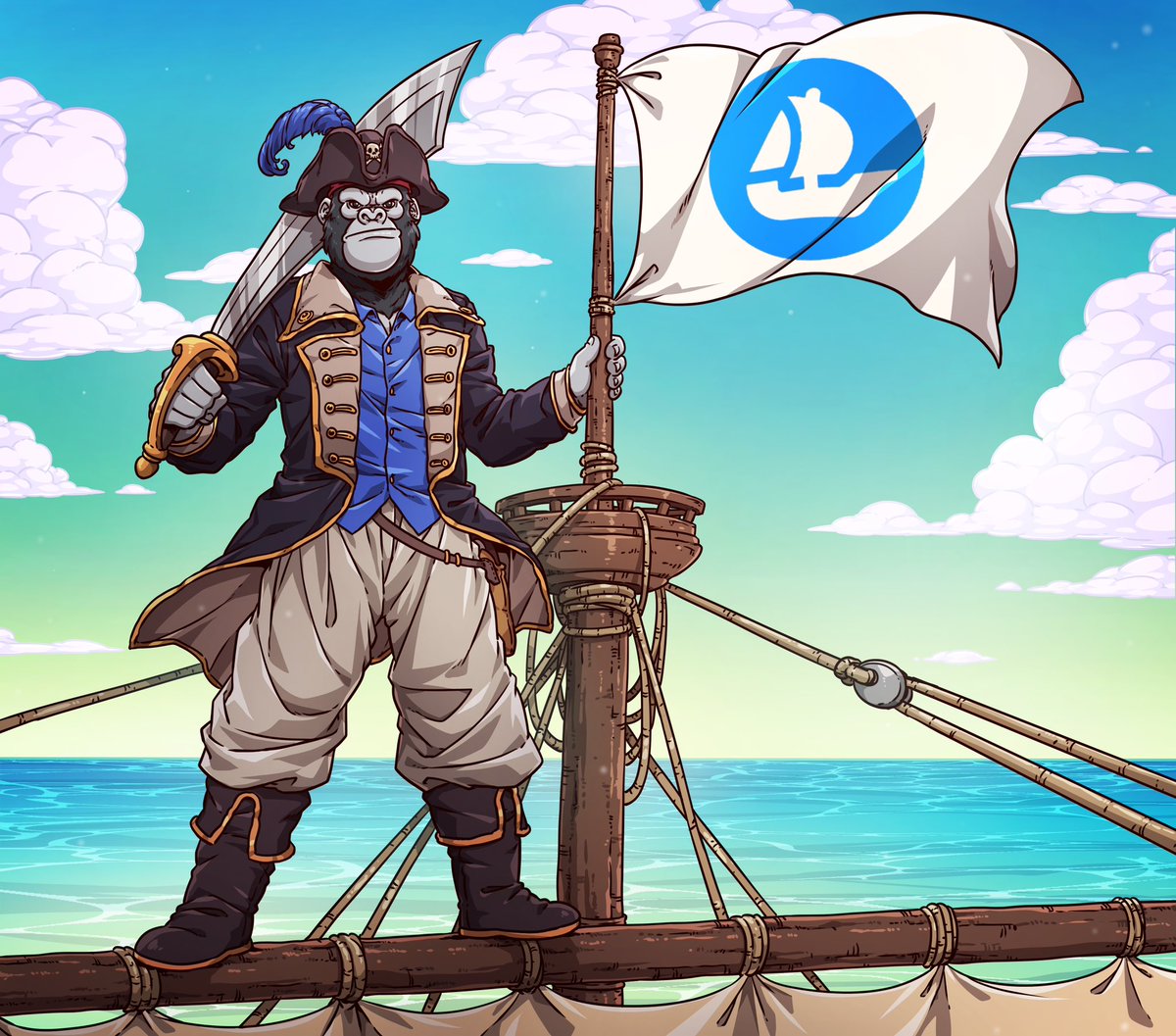 GM 🫡
Excited to announce that Gorilla is officially an Opensea Ambassador. 😎
Commissioned by: <a href="/CryptoGorillaYT/">Gorilla</a> 
Thank you for letting us be a part of building your brand.