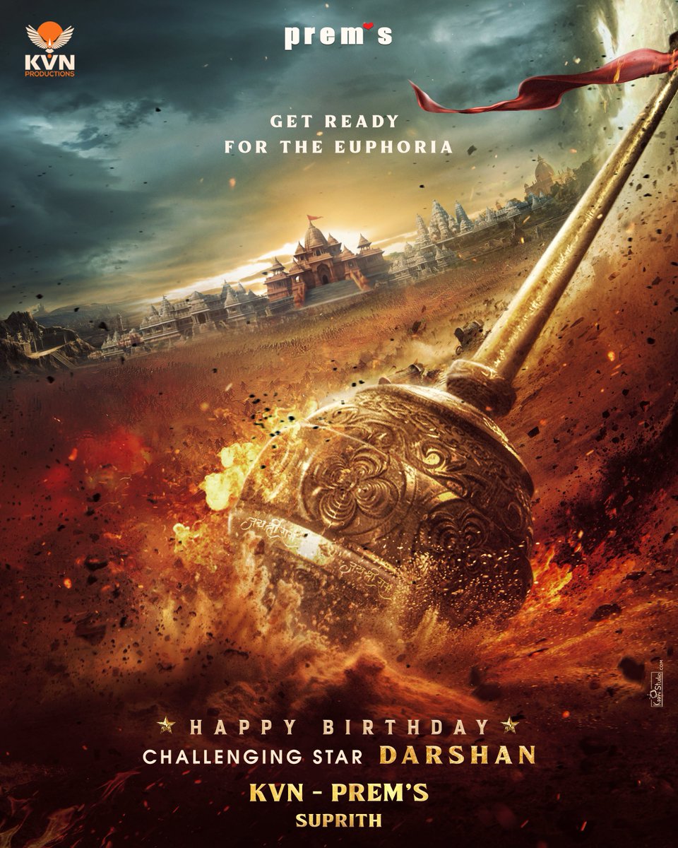 One name, endless legacy! Happy Birthday to Challenging Star <a href="/dasadarshan/">Darshan Thoogudeepa</a> ❤️‍🔥

<a href="/directorprems/">PREM❣️S</a> <a href="/KvnProductions/">KVN Productions</a> 
<a href="/RakshithaPrem/">Rakshitha Prem</a> <a href="/SUPRITH_87/">Suprith</a>