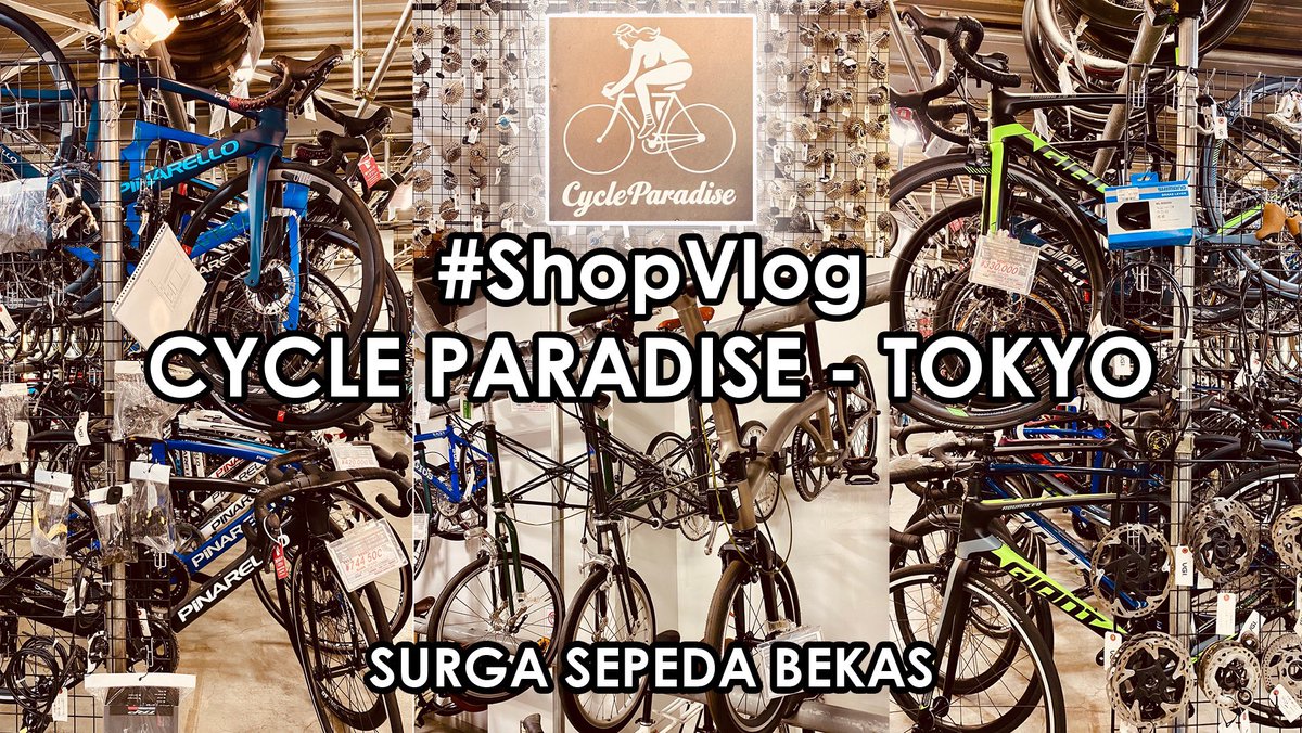 Bakmi_Cyclist's tweet photo. Yuk kita intip isi toko khusus sepeda bekas Cycle Paradise-Tokyo. Silahkan tonton videonya di sini: https://t.co/EdYSQhbdRX and thank you for your support! π
#bakmicyclist #gowes #cycling #cyclists #shopvlog #cypara #bike #used #preloved #toko #sepeda #tokyo #edogawa #bekas https://t.co/eOMPZDdz4a