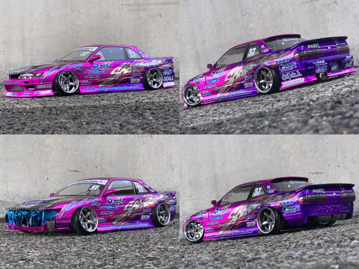 jun_643's tweet photo. NO.177  アディクション DMAX shirtstuckedin S13 シルビア 依頼品

#shirtstuckedin #S13  #showupcolors  #EGOKANDY #アネスト岩田  #エアブラシ #アディクション　#addictionrc #pinkstyle #rccar  #rcdrift #rcbody https://t.co/Ls7JX8FkTP