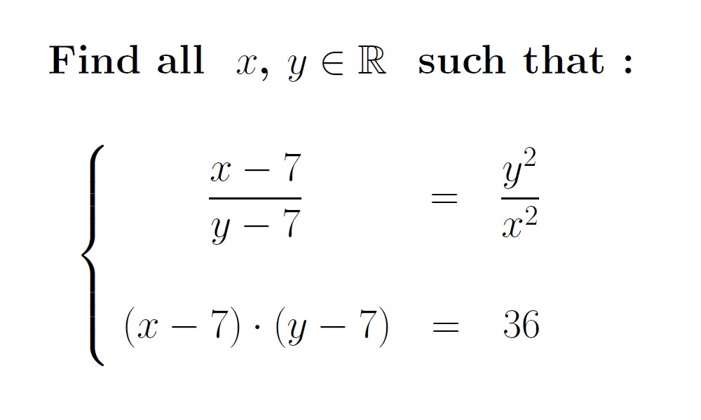 JuanPV_78's tweet photo. Hallar todos los números reales x , y que verifiquen el siguiente sistema de ecuaciones .
#Ecuaciones #Álgebra #math 🙂 👍🏾 😎
(#08_2025) https://t.co/24h9DSlmAx