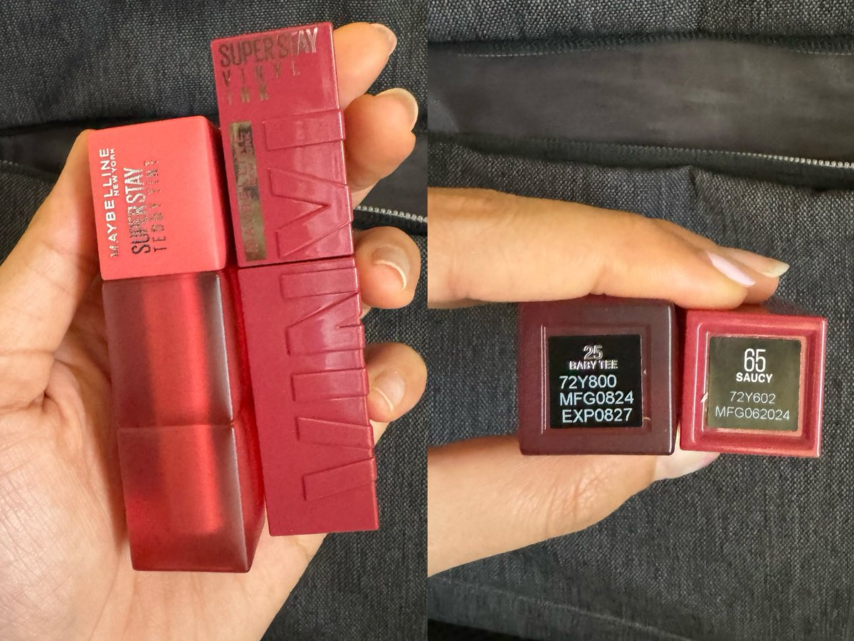MynameisMaddy's tweet photo. ส่งต่อลิป  maybelline vinyl ink เบอร์65 กับรุ่น teddy tint 25 ซื้อมาวันที่15 ได้วันที่16 ลองไปครั้งเดียว ใช้แล้วไม่เข้ากับหน้า ขาย2แท่ง300บาท รวมส่ง สอบถามได้ค่ะ
#ส่งต่อ  #ส่งต่อคสอ #ส่งต่อเครื่องสำอางมือสอง #เครื่องสําอางมือสอง #maybelline #ลิปมือสอง #ส่งต่อสกินแคร์ https://t.co/G19c2JMjRm