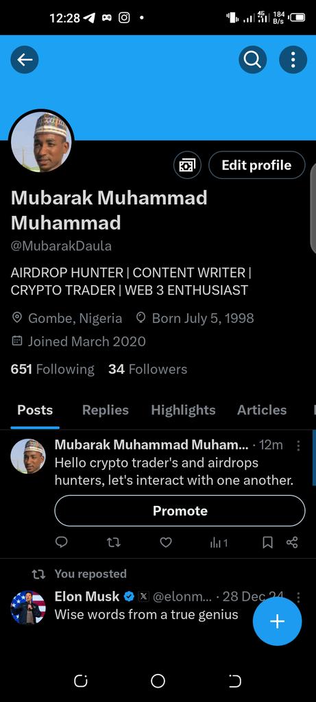 Can I get 1k followers crypto family.