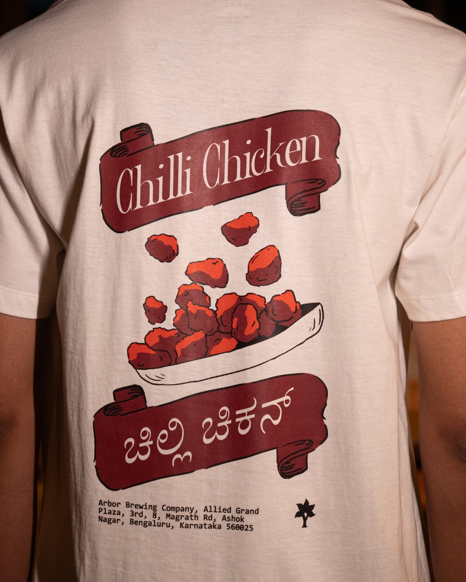 Chilly Chicken lovers, this one's for you! 🔥 Grab your limited edition tee at Arbor. 🍻