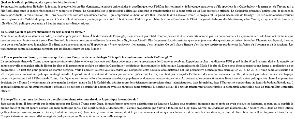 <a href="/BrunoTertrais/">Bruno Tertrais</a> <a href="/benjaminhaddad/">Benjamin Haddad</a> Sur les idéologies techno-réactionnaires qui influencent la politique américaine, voici un article intéressant paru dans Philo mag (poke <a href="/AsmaMhalla/">Asma MHALLA</a>)👇