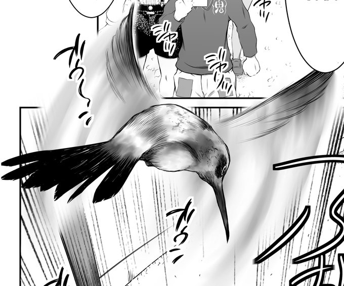 人生初描きのハチドリ(の、様なモノ) 