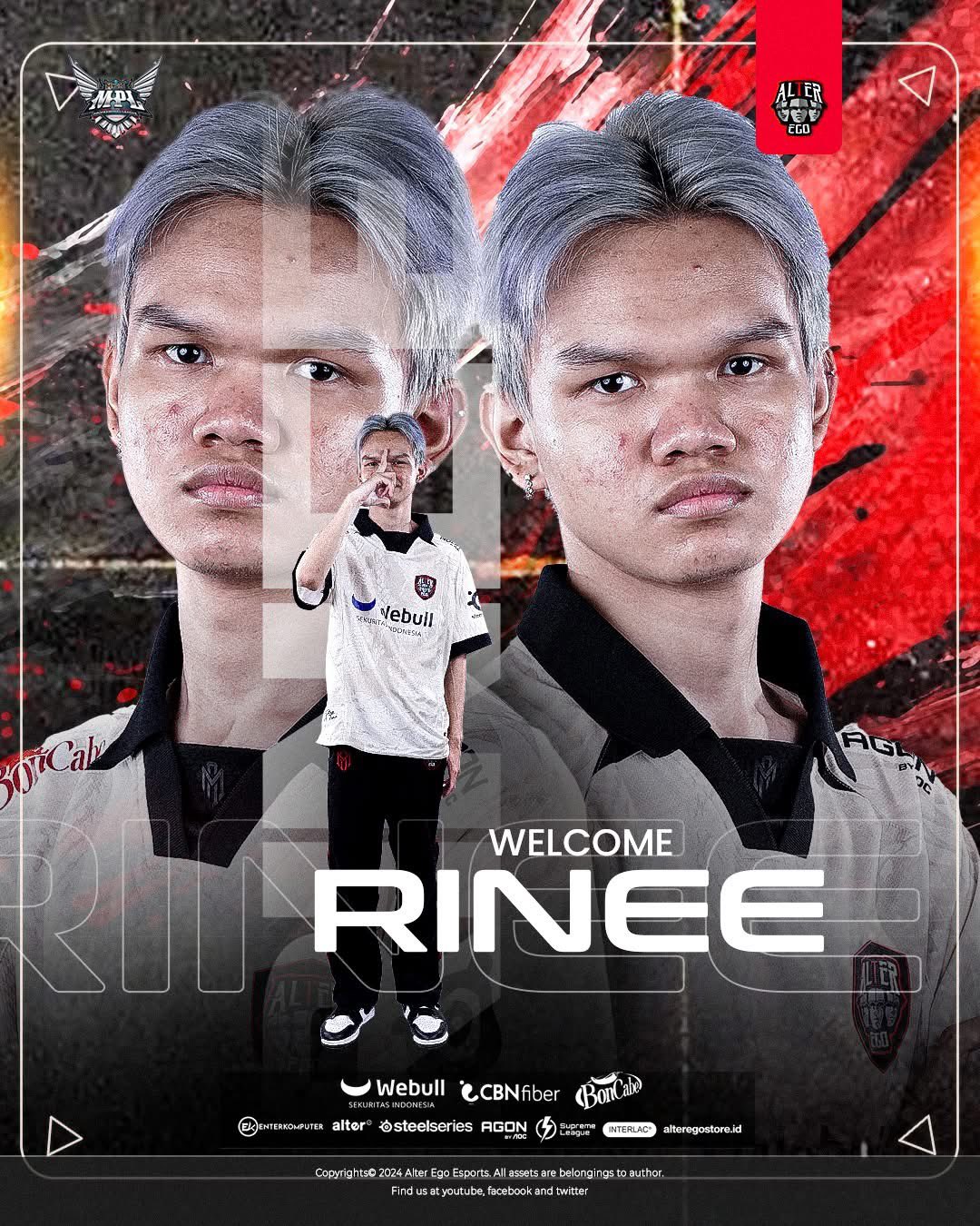 Alter Ego Esports on X: "Rinee, sang Jungler dari partyan Anomali akhirnya join partyan Alter Ego Esports untuk MPL Indonesia Season 15! 😋😎😁 #MLBB https://t.co/pEKES0MS4a" / X