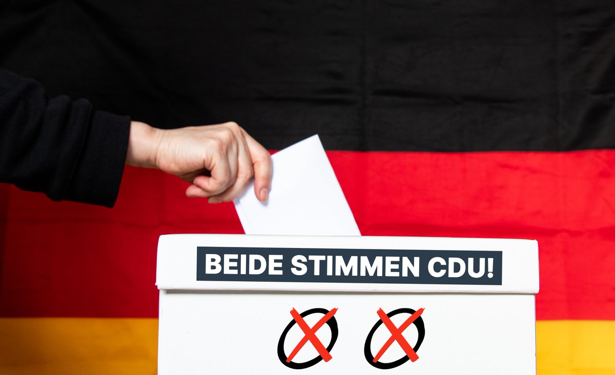 Nur noch 1 Woche! Beide Stimmen für die CDU – für Wohlstand, Sicherheit und Freiheit! ✅✅
