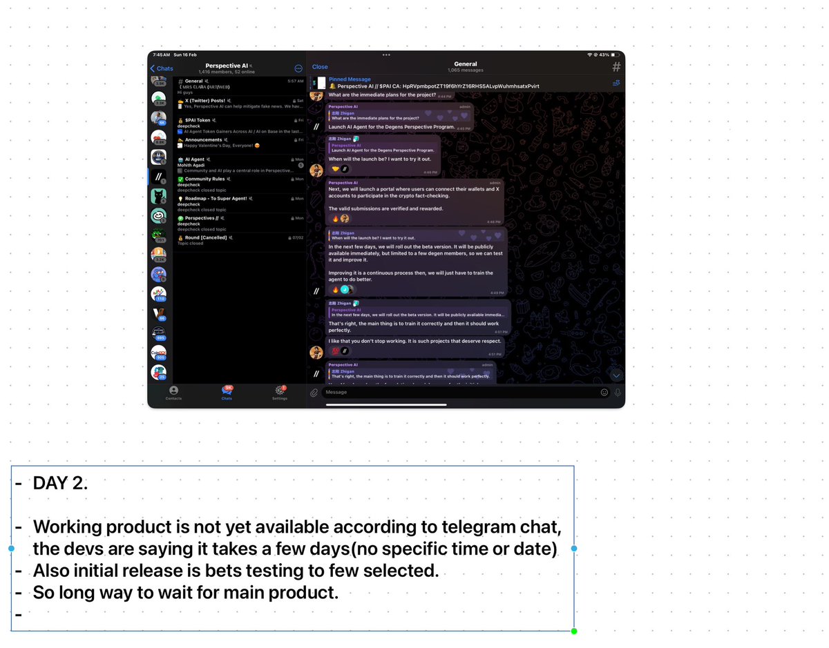 ZeroRug Infiltration: Perspective AI ($PAI)🚨

Date: [16 FEB 2025]
CA: HpRVpmbpotZT19f6hYrZ16RHS5ALvpWuhmhsatxPvirt
Operation Code: $PAI-02

Overall detected risk: Medium - High ⚠️

🚨 Key Findings:
🚩
•Product Delays: Fact Protocol has been in “beta” for two years, Perspective