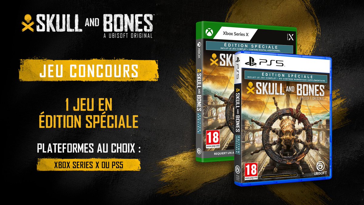 Skull and Bones a 1️⃣an ! Pour fêter, ça on vous fait gagner 1 jeu en Édition Spéciale (PS5 ou Xbox Series X) ! 🎮

Pour participer :
✅S'abonner à <a href="/skullandbonesfr/">Skull and Bones FR</a>
💬 Commenter avec l'emoji 🏴‍☠️
❤️ Liker le post 

TAS du concours le 20/02