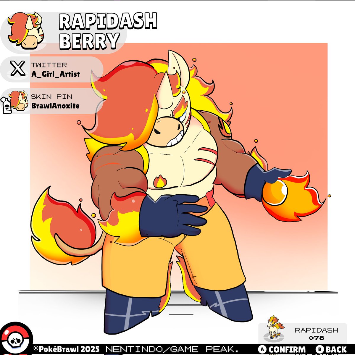 A_Girl_Artist's tweet photo. rapidash berry  
#BrawlStars #PokéBrawl25 https://t.co/gdfKdOfTI0