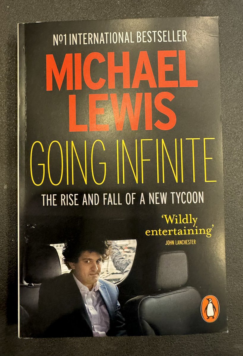 Helgens läsning: Lewis skildring av Bankman-Frieds uppgång och fall. Fascinerande om en man med allehanda bokstavssyndrom, snille på gaming som tillämpade sina spelteorier på finansvärlden och i synnerhet den oreglerade kryptomarknaden.