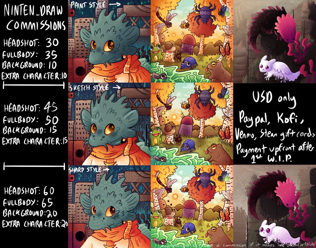 ninten_draw's tweet image. 📝Social medias📝
🕊️Twitter: 
✍️Tumblr: ninten-draw.tumblr.com 
🎥Tiktok: tiktok.com/t/ZTdonF5Bu/
☁️Bluesky: bsky.app/profile/ninten…

☕️ Kofimissions ☕️
ko-fi.com/n1ntendraw#

🎨Strawpage🎨
nintendraw.straw.page
Feel free to submit drawings or asks!