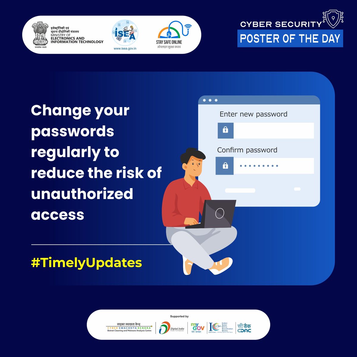 InfoSecAwa's tweet image. #Poster - Timely update 📱
#SaferInternetDay #ISEA #SSO #BeAware #BeSecure #SafeDigitalIndia