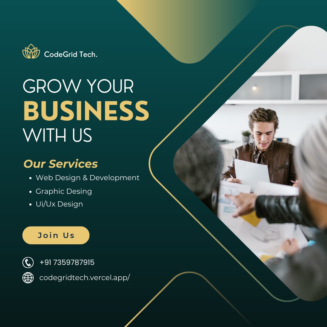 CodeGridT's tweet image. 💻 Website Development Services 🌐
Looking to build or upgrade your website? We've got you covered!
📧 Email us: tcodegrid@gmail.com
📞 Call/WhatsApp: +91 7359787915
📩 DM us now for inquiries!
#WebsiteDevelopment #WebDesign #DigitalSolutions