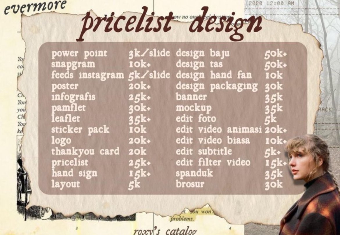 ceeroxee's tweet photo. 🎀 ᯓᡣ𐭩 jasa graphic design ᯓ★  🎀 

⋆𐙚 ₊ ° ⊹ ♡ feed, story, logo, ppt, poster, menu, infografis, dll! ── .✦

 ── .✦𖦹๋࣭⭑ pricelist dibawah⬇️ bisa langsung dm, wa, atau co lewat 🍊

Payment : dana, shoppeepay, ovo, gopay, bca, Qris. ૮₍ ˶ᵔ ᵕ ᵔ˶ ₎ა https://t.co/LV6xyok3C0
