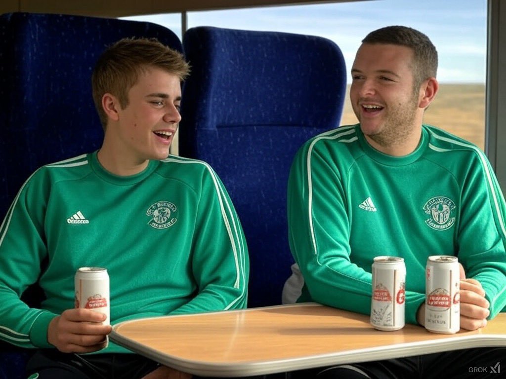 SirNotTomFarmer's tweet photo. The boys on their way to Paisley early doors today #Hibs

@justinbieber @kevinbridges86 https://t.co/jXBzdASJGI