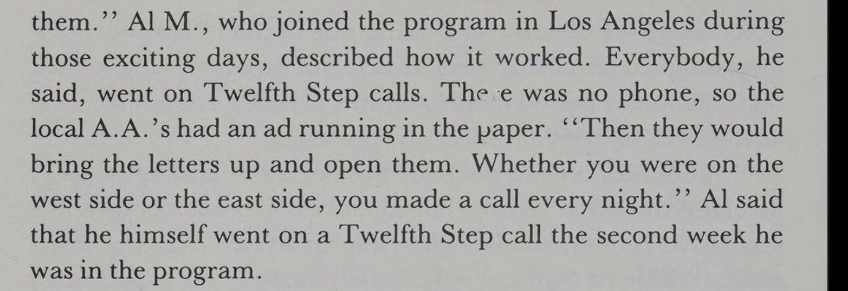 RecoveriesAnony's tweet image. #AA #HowItWorks Notice &quot;Everybody ..went on 12th Step calls....he himself went on a 12th step call the 2nd week he was in the program.&quot; L.A., 1940 from &quot;PassItOn&quot;