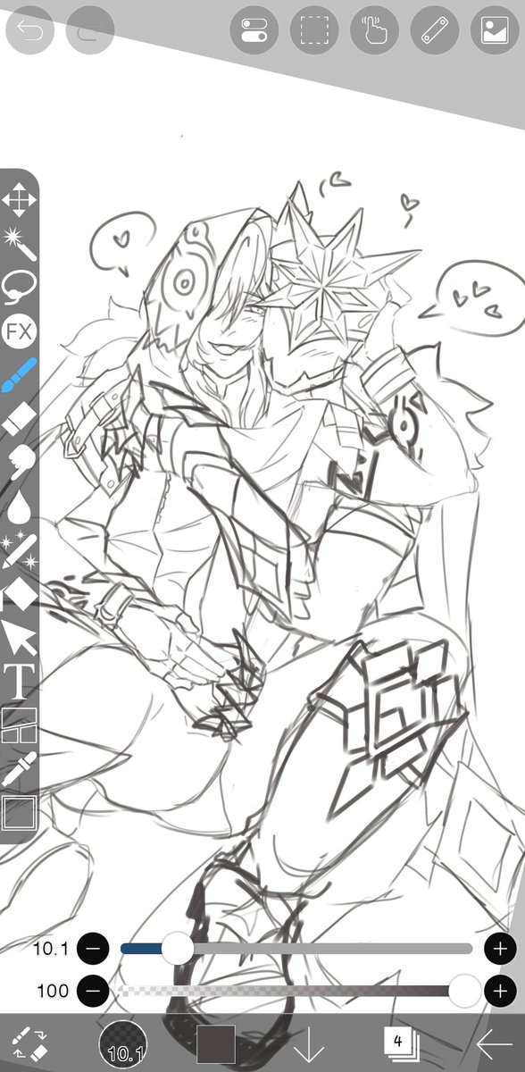 #Capiron A sketch 🙈 
( I really like this couple Capiton😭❤️‍🔥)