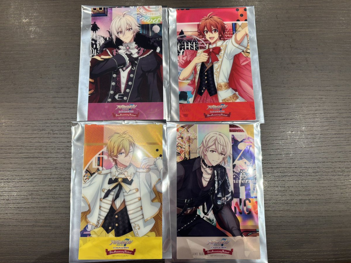 faivthousand's tweet photo. アイドリッシュセブン アイナナ 
ナンジャタウン 交換

【譲】
画像のもの

【求】
・ビジュアルカード
逢坂壮五  
・クリアカード
逢坂壮五  棗巳波
・ネームバッジ
千  悠
・ハート缶バッジ
棗巳波  千

郵送での交換希望です
検索からでもお気軽にお声掛けください。よろしくお願いします https://t.co/m1B4uJBB5A