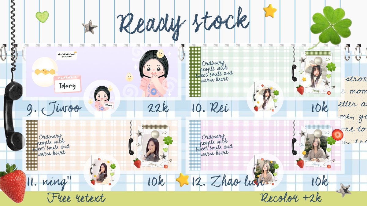 Haidwangg's tweet image. Help rt? Thank you! 💗

Sore teman timun 🥒 idang kali ini bawa ready stock layout chibi &amp;amp; non chibi nich😋, untuk layout nya baru bisa di take hari ini di jam 19.00wib yaah🍀, untuk harga dan ketentuan bisa cek alt ya gais🫰 jan lupa di beli hihi 😖

Thank you! 

#zonauang