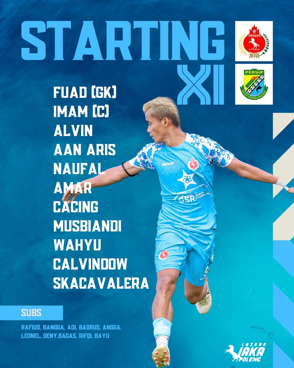 11 pertama untuk laga sore ini🩵🔥

#persabbrebes #persab #brebes #laskarjakapoleng #liga4