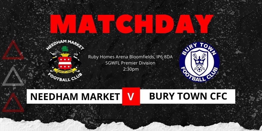 NMFCWomen's tweet image. MATCHDAY FOR OUR DEVELOPMENT TEAM 👊

🆚  Bury Town CFC

🏟  Ruby Homes Arena Bloomfields, IP6 8DA 

⏱  2:30pm

🏆  SGWFL Premier Division 

#NMFCWomen