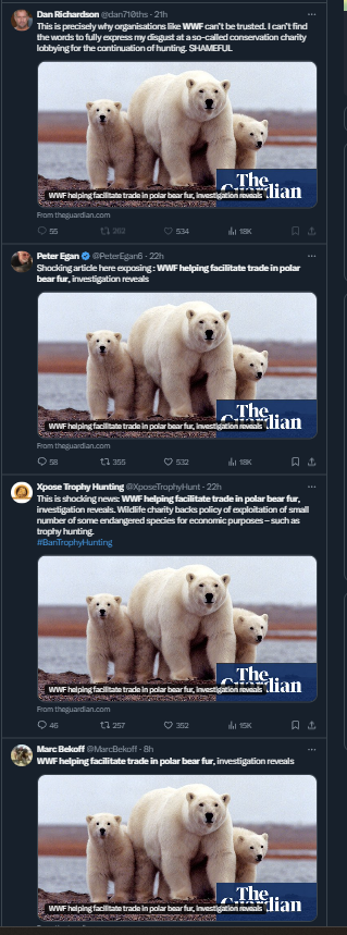 All the professional celebrity virtue signalers are sharing their outrage at this new article now, and it's a sad reminder of previous times when Western "animal lovers" caused harm to Arctic Indigenous communities while not helping wildlife at all.

🧵1/9