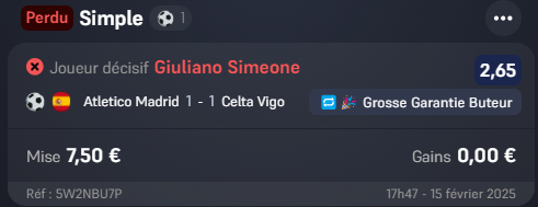 big_dil8's tweet photo. Bonjour @WinamaxSport 

Il faudrait corriger cette erreur et payé le bet Simeone décisif. En effet selon vos CGU, c'est le site officiel de la compétition qui fait foi. On voit bien ici sur le site officiel que Sorloth a remplacé Simeone. 
Je compte sur votre réactivité. https://t.co/nibD1iwblX